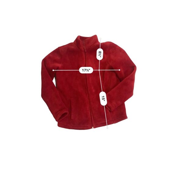 Mountain Lake Full Front Zip Super Soft Sherpa Jacket in Apple Red - Small - Picture 4 of 4